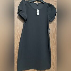 Express Elegant Black Puff Sleeve Dress